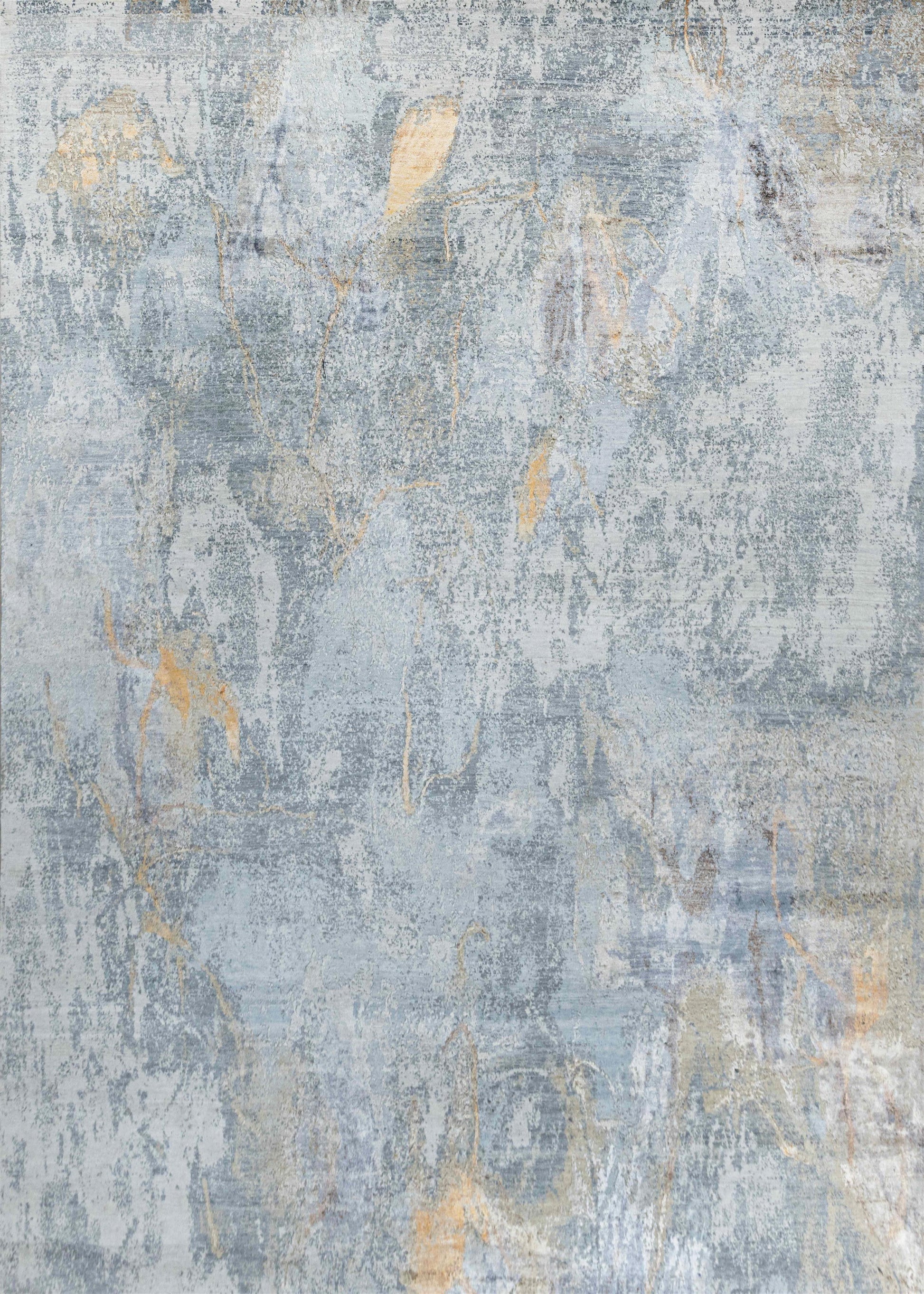 Textured rug with abstract pattern in gray, blue, and beige tones Atlantica Organics curates antique and handmade rugs, Persian, Afghan, Tibetan, Pakistani, Turkish Oushak, Kilim, Khotan, tribal and contemporary textiles for luxury interiors, homes and real estate. Our collections connect timeless craftsmanship with interior design, furniture, fine art, architecture and modern living. Explore curated rugs, collectible textiles, natural materials, cultural heritage, sustainable design and distinctive spaces 